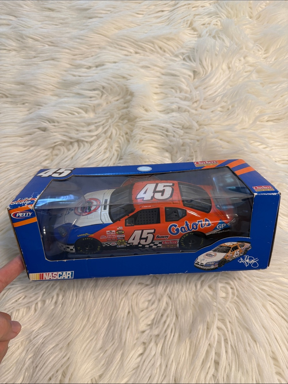 Petty Gators No.45 Orange and Blue Die-Cast NASCAR Toy Car